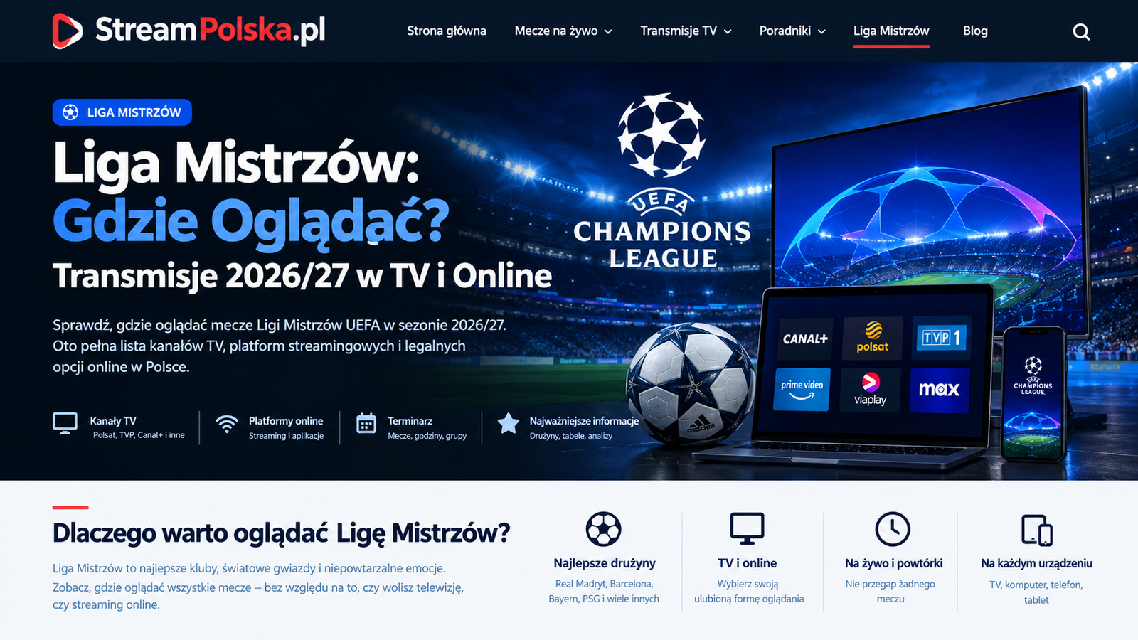 liga mistrzów gdzie oglądać